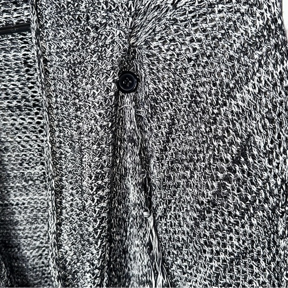 Asymmetrical cardigan wrap black and white women’s 1x - Picture 7 of 9